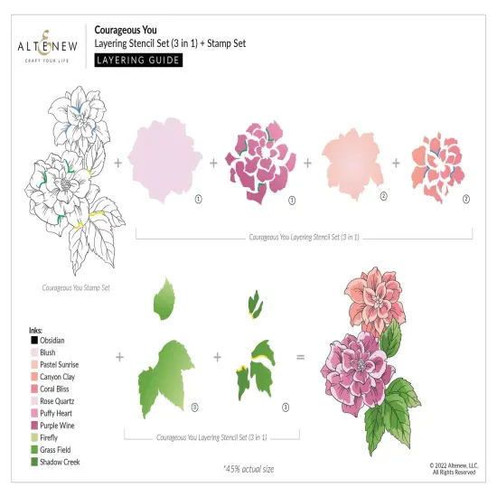 Courageous You Layering Stencil Set (3 in 1) {4}