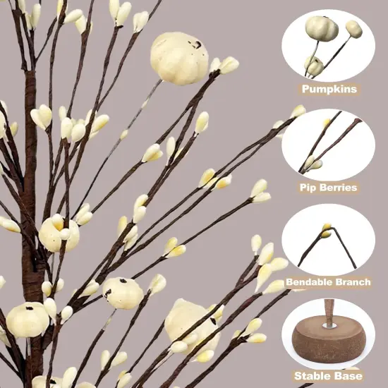 Fall Decor 2 Pack Artificial Tabletop Fall Tree {3}