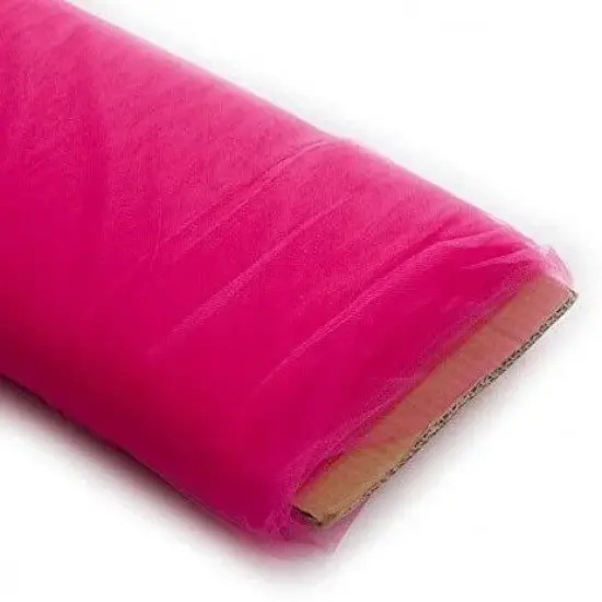 50 Yard Soft Tulle Fabric Bolt For Wedding Decor Party 108 inch Width Hot pink {2}