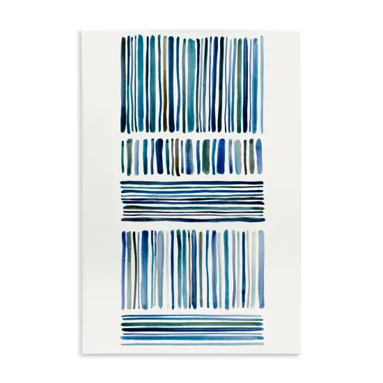 Stupell Industries Linear Cool Tone Stripes Wall Plaque By Hannah Dawson {1}