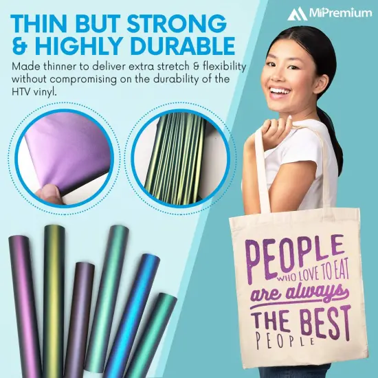 Chameleon Heat Transfer Vinyl Iron On HTV Compatible with Cricut Air,12 x 12" Inch (6 x Sheets) {4}