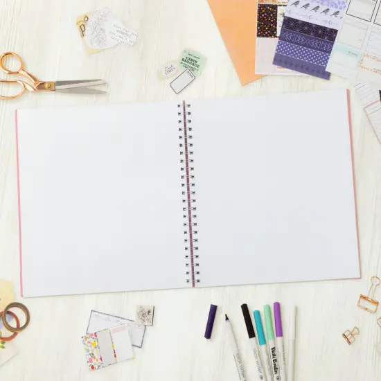 American Crafts Spiral Art Journal 12"x12"-Pink {3}