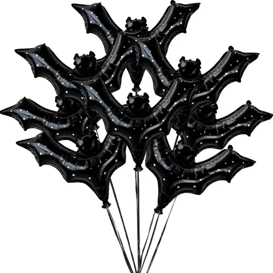 Bat Balloons Black Halloween Decorations {1}