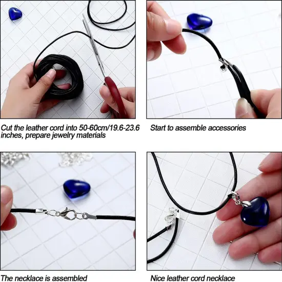 254 Pcs Round Leather Cord for Jewelry Making Kit {3}