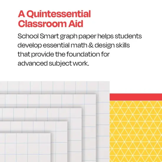 School Smart Graph Paper, 15 lbs, 10 x 10 Inches, White, 500 Sheets {6}