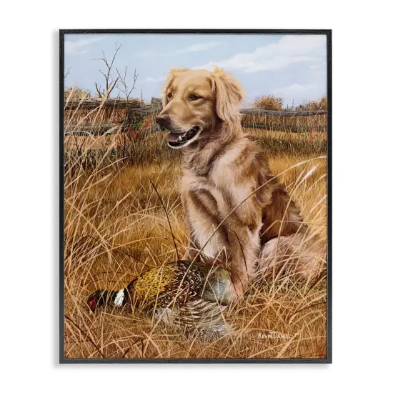 Stupell Industries Hunting Dog & Pheasant Framed Giclee Wall Art Design by Kevin Daniel {7}