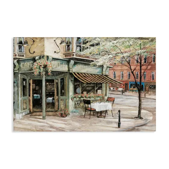 Stupell Industries City Corner Caf&eacute; Canvas Wall Art Design by Ruane Manning {1}