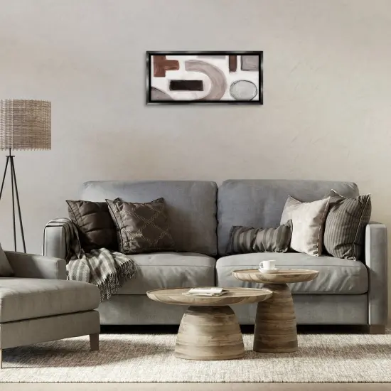 Stupell Industries Boho Geometric Shapes Floater Framed Canvas Wall Art Design by Emma Peal {8}