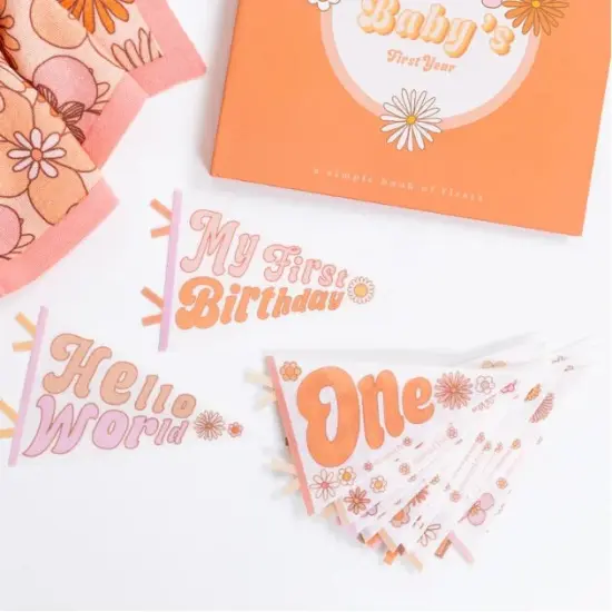 FLOWER CHILD PETIT MILESTONE PENNANTS {4}