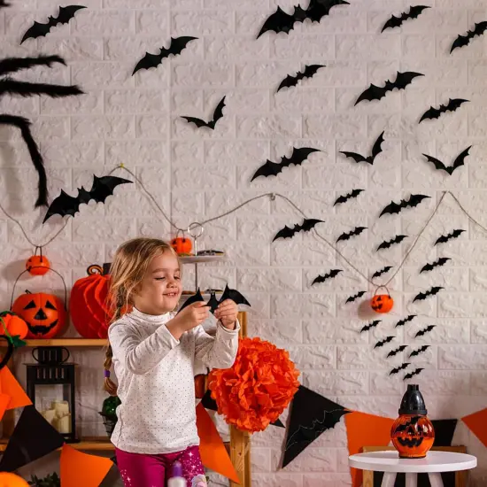 Bats Halloween Decorations, 100Pcs {4}