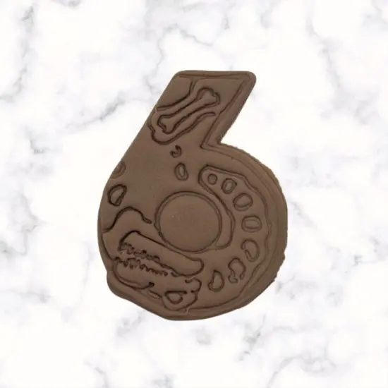 Dinosaur Number 6 Cookie Cutter and Stamp {2}