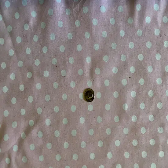 1 Yard Multi Color Small Polka Dot Poly Cotton Fabric for Crafts Bedding Sewing Masks 60" Width Baby Blue-White {7}