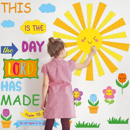 150 Pcs Religious Classroom Bulletin Board Sets {4}