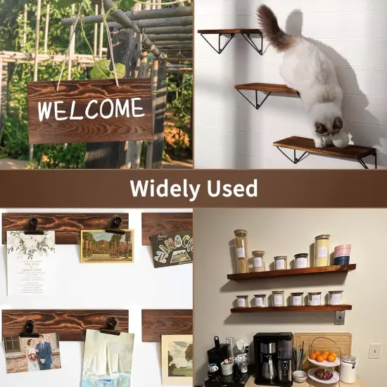 3Pack Rectangle Unfinished Wood Double Sided (11.4 * 6 * 0.59in)(Dark Brown) {2}