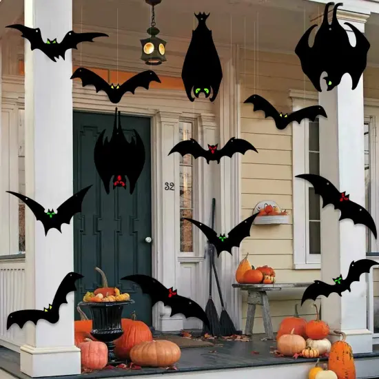 22 Pieces Halloween Decorations Hanging Bats {3}
