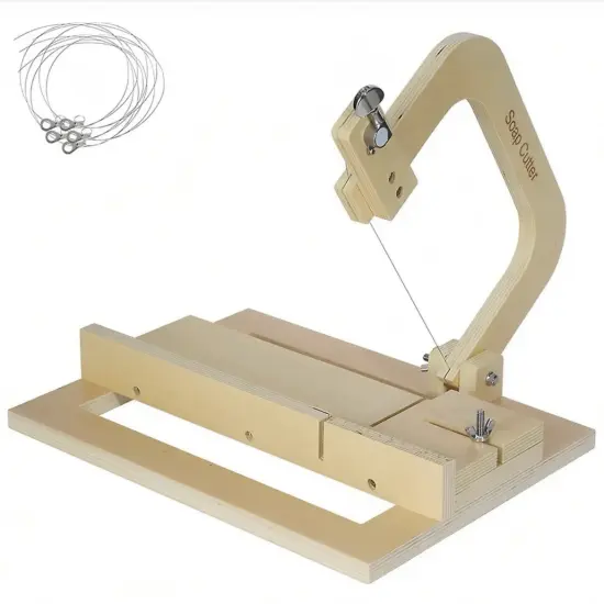 Wooden Soap Cutter for Handmade Soap, Soap Making Supplies, Adjustable Soap Cutting Tool, Single Wire Soap Slicer {2}