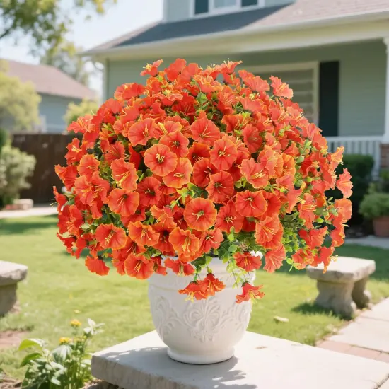 12 Bundles Fall Flowers - Orange Morning Glory {2}