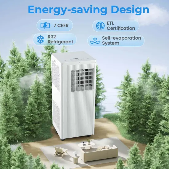 Costway 7100 BTU (10000 BTU ASHRAE) Portable Air Conditioner 3-in-1 10000 BTU AC Unit with Dehumidifier and Cool and Fan {5}