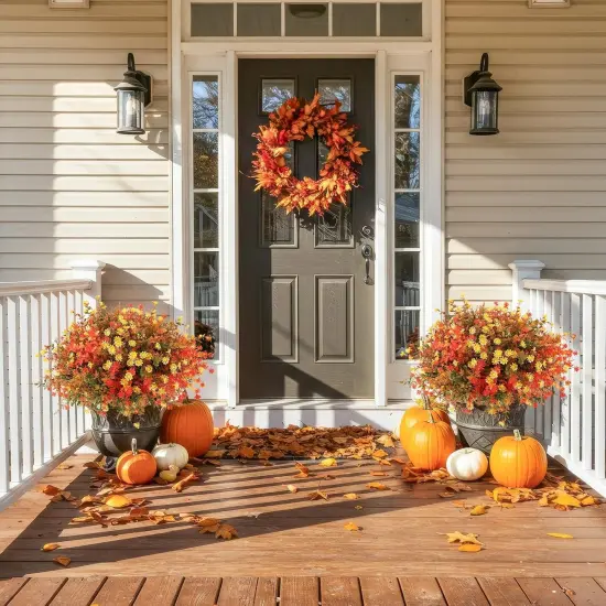 Fall Artificial Flowers for Outdoors 12 Bundles {5}