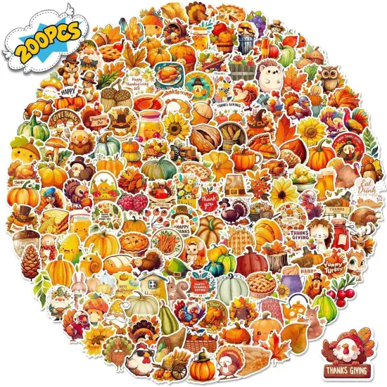 200PCS Thanksgiving Stickers {1}