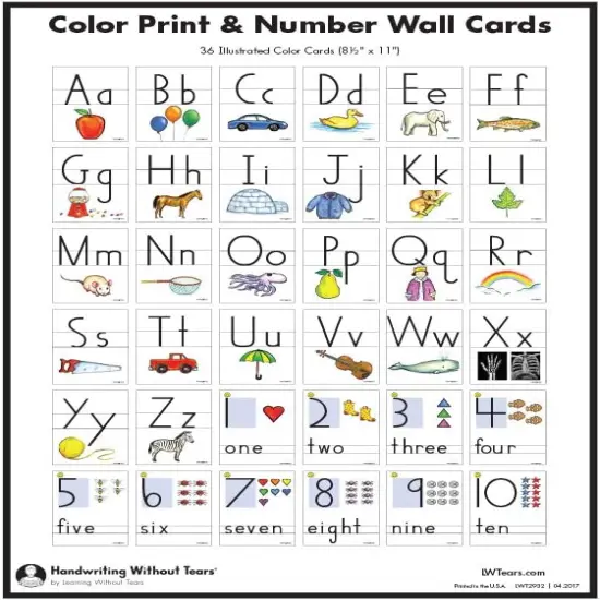 Color Alphabet Cards, Letters & Pictures, Colorful Border, School & Home {3}