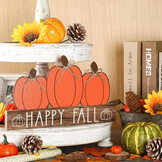 Halloween Tabletop Decor Fall Pumpkin {4}