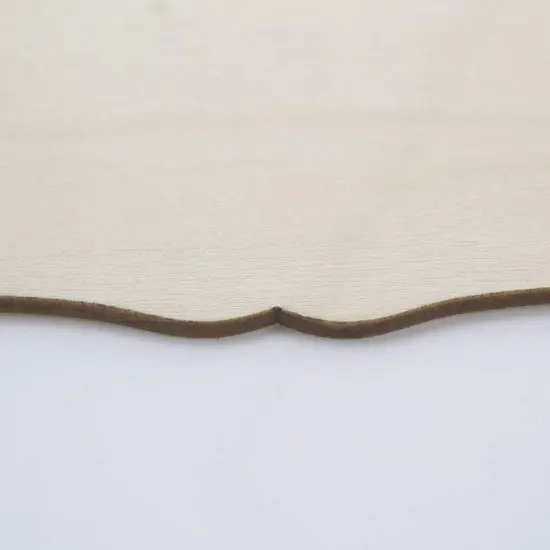 3pcs Unfinished Wood Sign Blank Hanging Wooden Plaque DIY Craft- Style 3, 9x6.5'' {4}