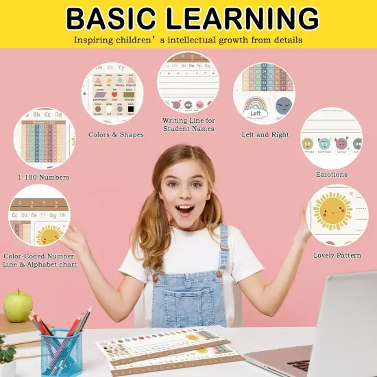 36PCS Boho Name Tags for Classroom Traditional Manuscript {2}