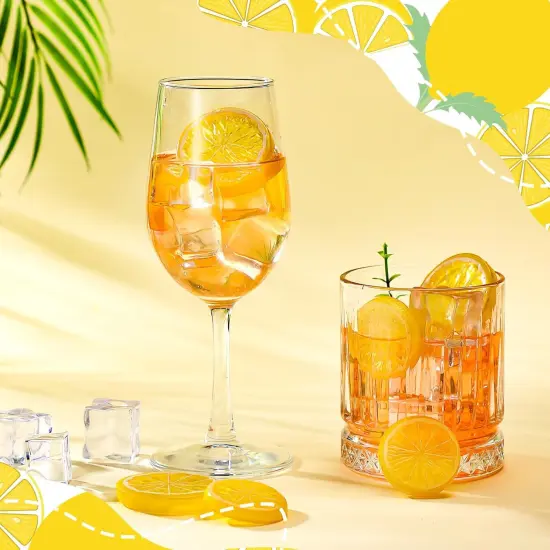 60 Pcs Fake Lemons Decor Mini Simulation Fruit Lemon Slices {5}
