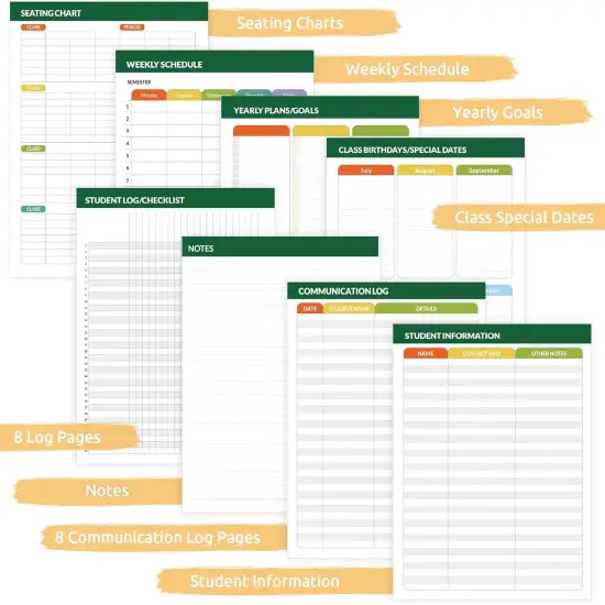 Teacher Planner 2025-2026 Academic Year - Green {4}