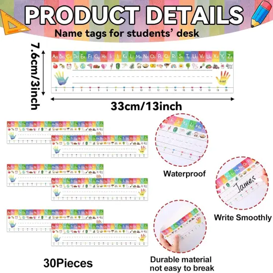 30Pcs Desk Name Tags for Classroom {2}