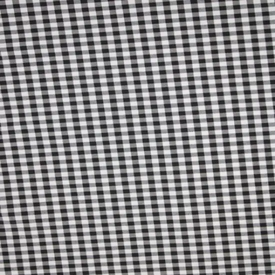 1 Yard Fine Black Gingham Poly Cotton Fabric 1/8 Inch Small Check Non Stretch 58/59 Inch Wide {2}