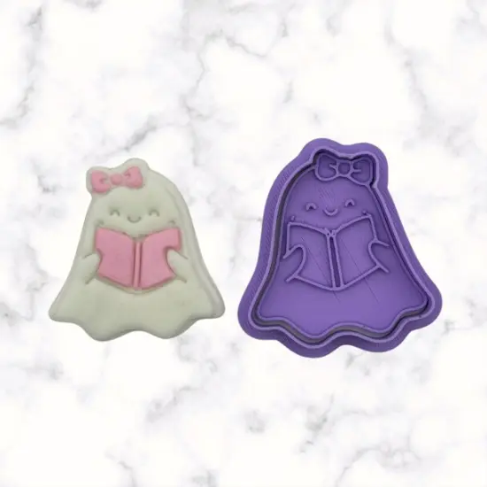 Reading Ghost Cookie Cutter and Stamp {1}