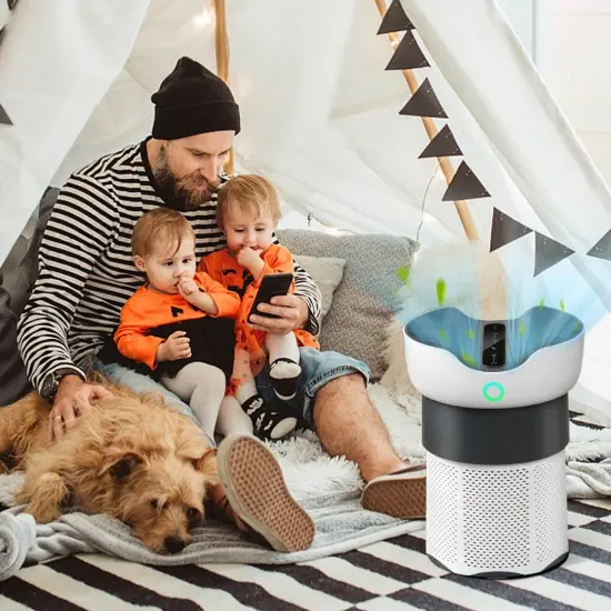 16W Large Area Air Purifier with H13 HEPA and Activated Carbon Smart LED Control 1300 Square Feet {3}