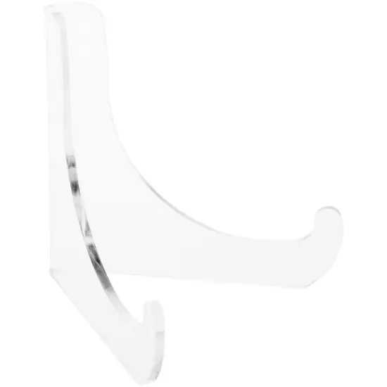 Plymor Small Clear Acrylic 60-Degree Angle Easel With Deep Support Ledges, 3" H x 3.125" W x 2.5" D {3}