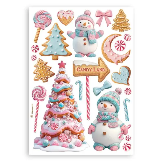 Stamperia A5 Washi Pad 8/Pkg-Candy Christmas {5}