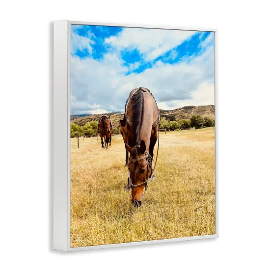 Stupell Industries Grazing Horses Pasture Framed Giclee Wall Art Design by Kali Wilson {3}