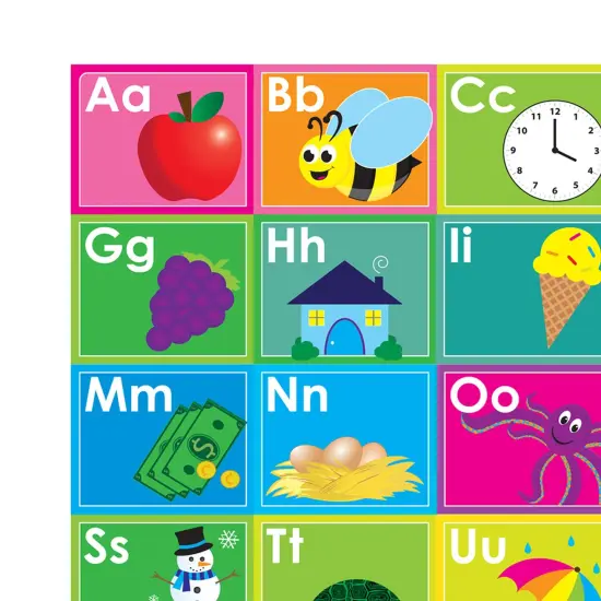 Placemat Studio&trade; Smart Poly&reg; ABC's Learning Placemat, 13" x 19", Single Sided, Pack of 10 {3}