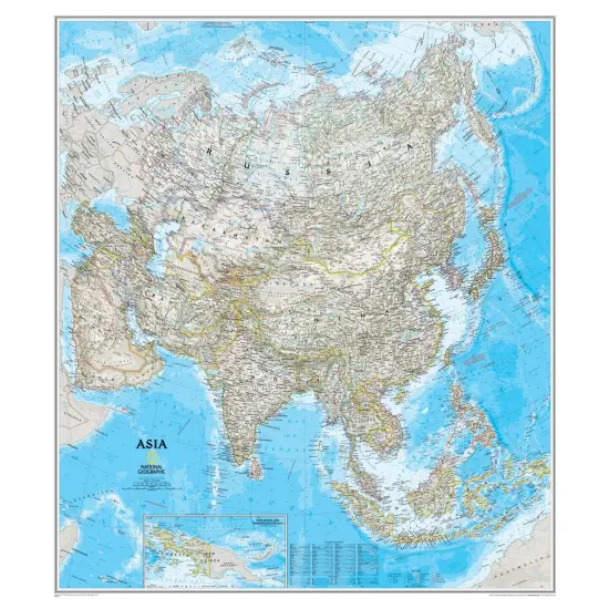 Asia Wall Map, 34" Width, 38" Length {1}