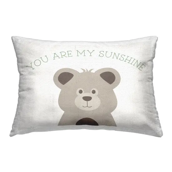 My Sunshine Smiling Bear Outdoor Printed Pillow Design by Natalie Carpentieri, 14 x 7 x 20 {1}