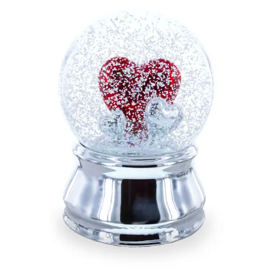 Romantic Red Heart in Love Glass Musical Water Snow Globe {4}