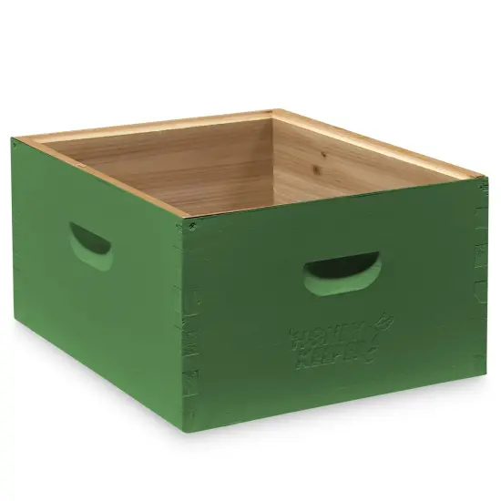 Honey Keeper Complete Deep Hive Body Kit, Painted and Assembled Beehive with 10-Frames Green {3}