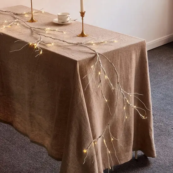 Perfect Holiday 48 LED Birch Garland Lights, 6FT WARM WHITE {4}