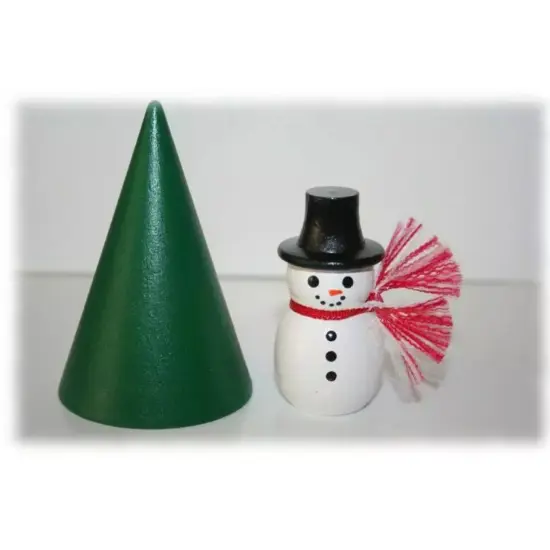 Kitcheniva 5 Pcs Wood Paintable Snowmen Wood Cutouts Craft DIY 2-7/8" {5}