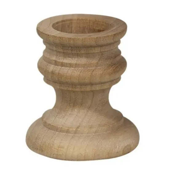 Natural Wooden Small Candle Cup Holder Ideal for Painting and Home Decoration {1}