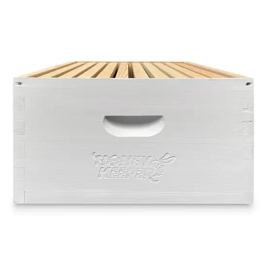 Honey Keeper Complete Deep Hive Body Kit, Painted and Assembled Beehive with 10-Frames White {2}