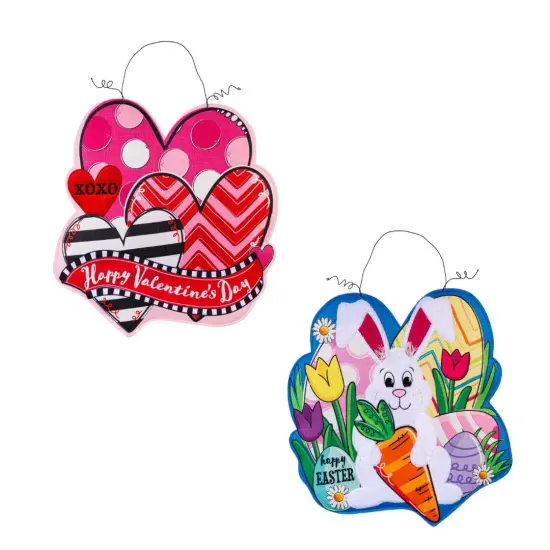 Valentine and Easter Door Decoration Reversible {1}