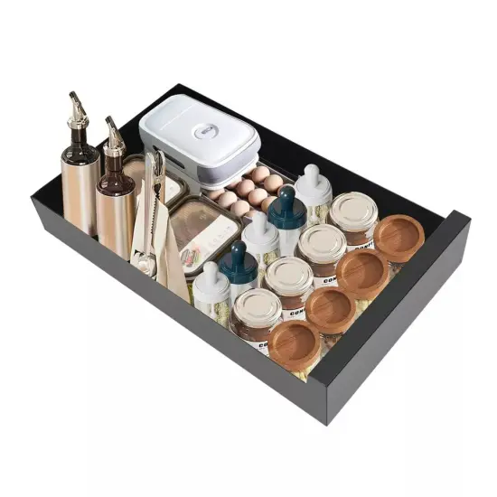 Metal Slide Out Cabinet Organizer Pull Out Under Cabinet Slide Out Shelf Rack {4}