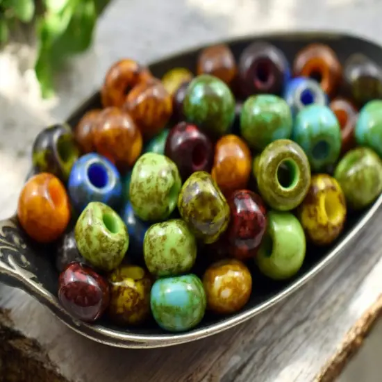 50G Mixed Picasso Czech 2/0 Seed Beads - Czech Glass Seed Beads {1}