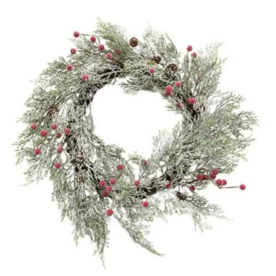 Snowy Cypress & Sugar Berry Wreath {1}
